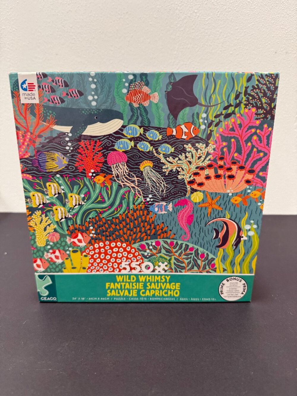 Ceaco jigsaw puzzle🔴3/$25🔴Wild Whimsy Ocean Bright 550 Piece Jigsaw Puzzle NEW
